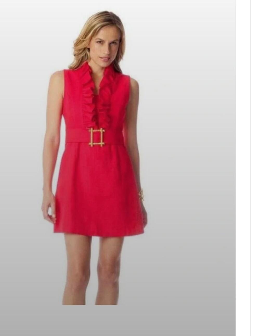 Elizabeth McKay Harriet Dress Pink Gold Size 4